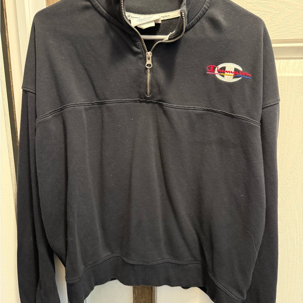 Champion Black Zip Up Sweater